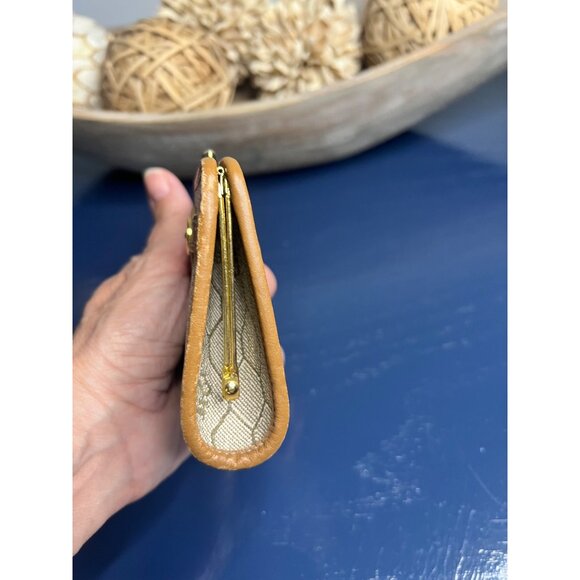 Christian Dior Kisslock Canvas Coin Purse - Picture 7 of 9